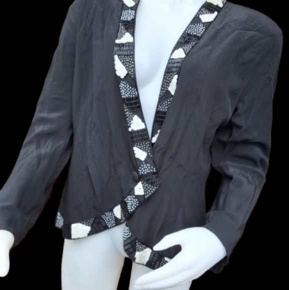 Argenti Vintage 80s sequin jacket 16 - Picture 2 of 12